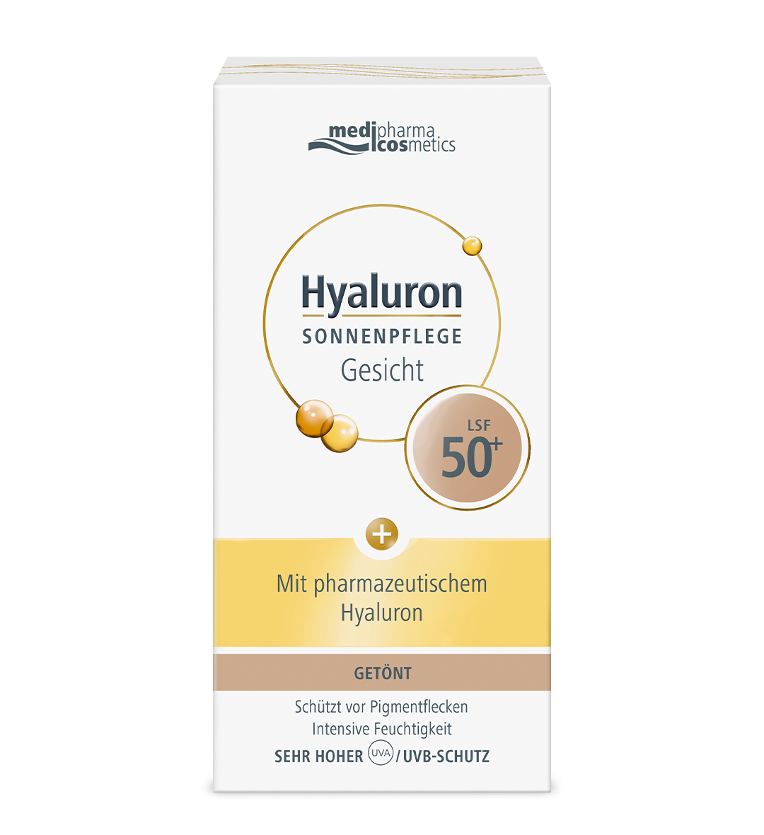 Hyaluron Sonnenpflege Gesicht getönt LSF 50+